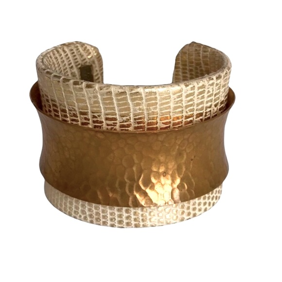 KARA BY KARA ROSS Wide Snake Skin Wrap Cuff - Picture 1 of 8